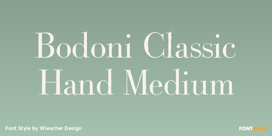 Bodoni Classic Hand Medium Poster