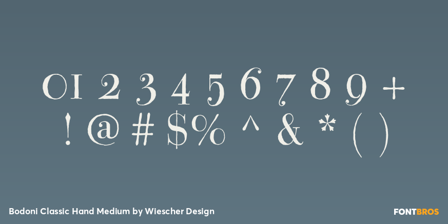 Bodoni Classic Hand Medium Font Poster #1
