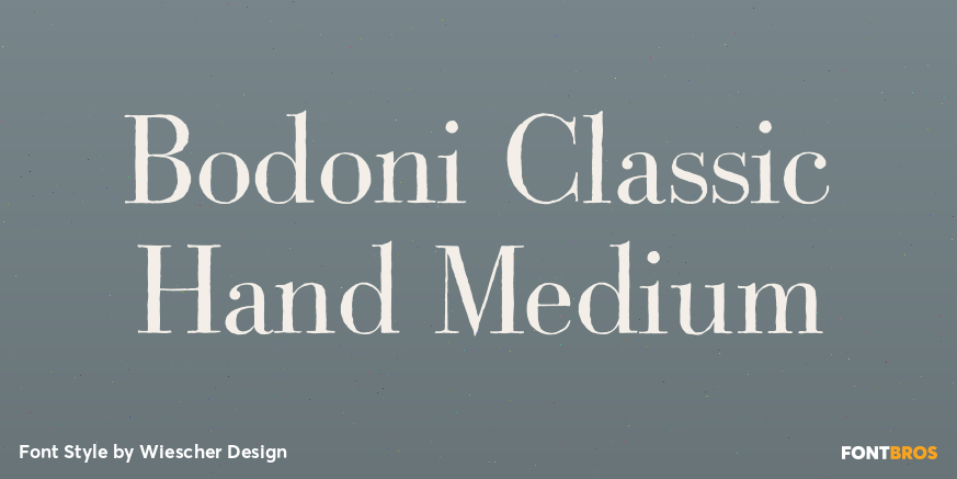 Bodoni Classic Hand Medium Font Poster #1