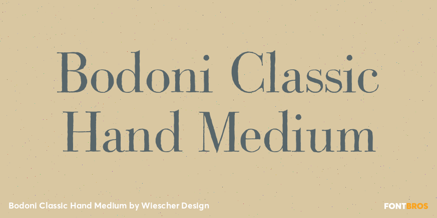 Bodoni Classic Hand Medium Poster