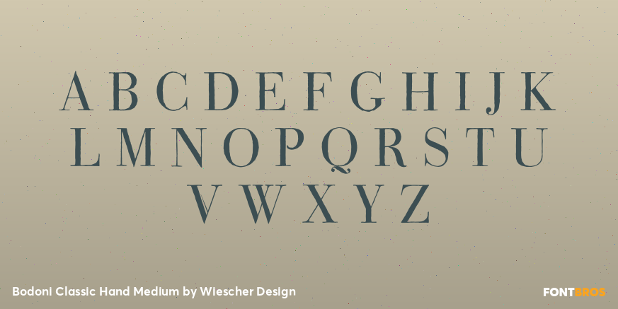 Bodoni Classic Hand Medium Font Poster #2
