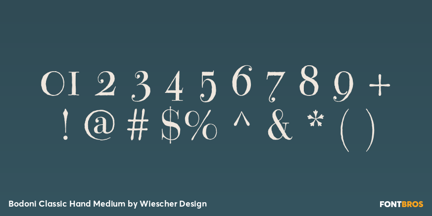 Bodoni Classic Hand Medium Font Poster #4