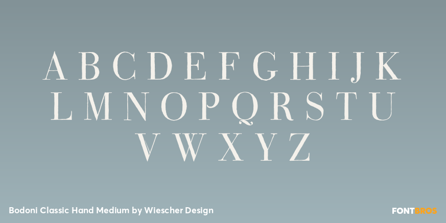 Bodoni Classic Hand Medium Font Poster #1