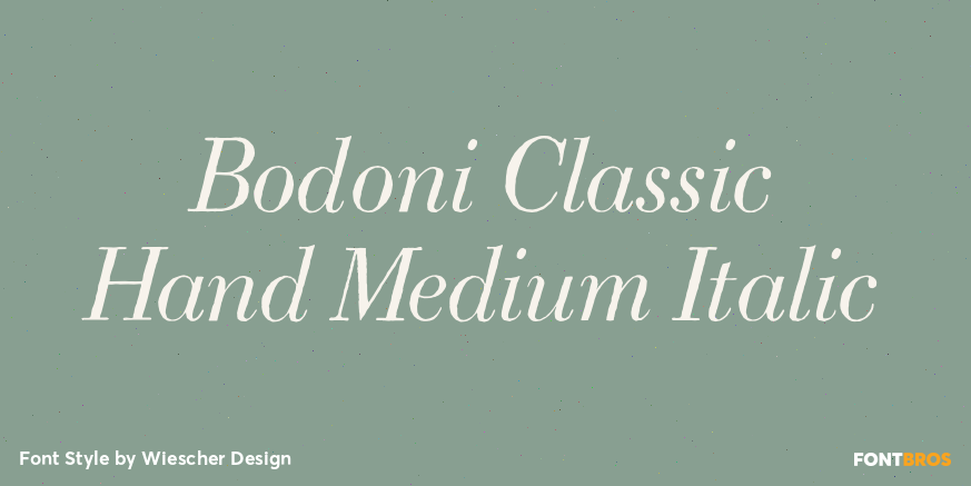 Bodoni Classic Hand Medium Italic Poster