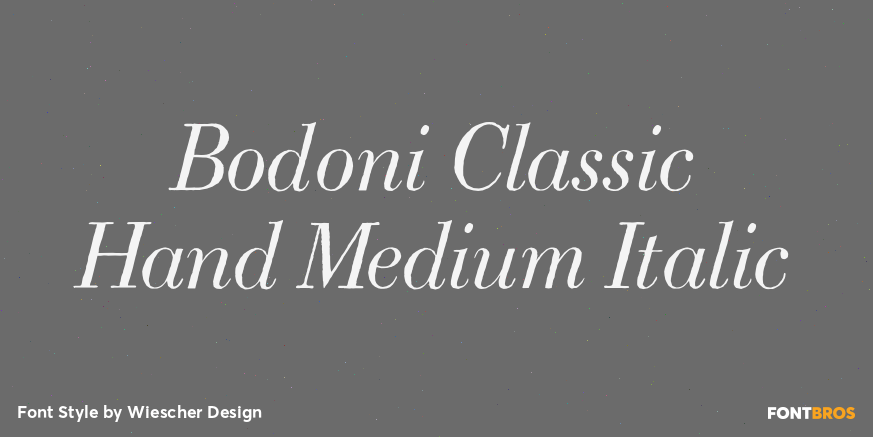 Bodoni Classic Hand Medium Italic Poster