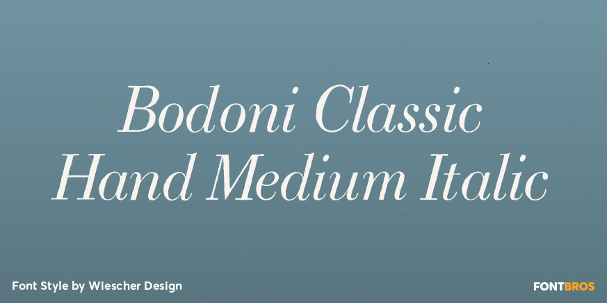 Bodoni Classic Hand Medium Italic Poster