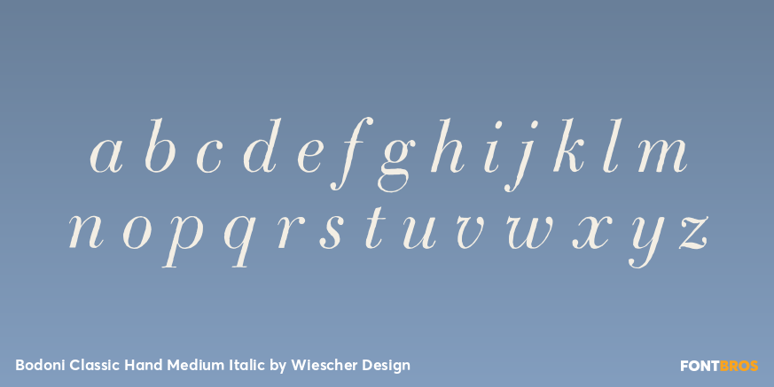 Bodoni Classic Hand Medium Italic Font Poster #3