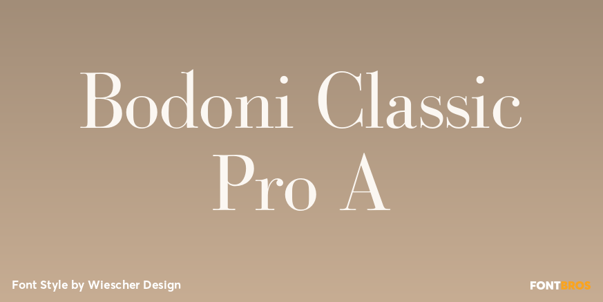 Bodoni Classic Pro A Font Poster #1