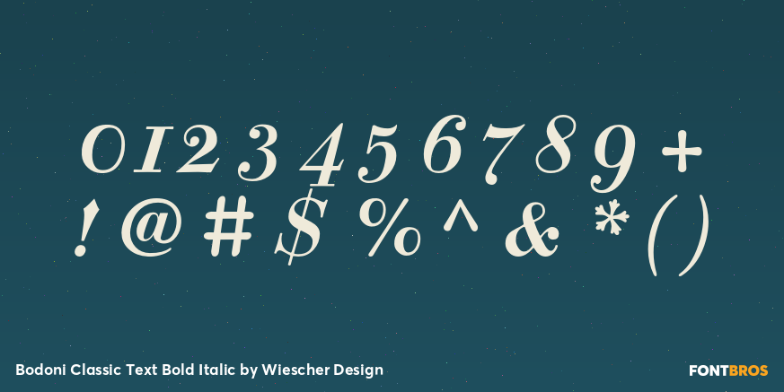 Bodoni Classic Text Bold Italic Font Poster #4