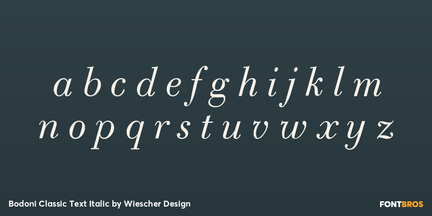 Bodoni Classic Text Italic Font Poster #3