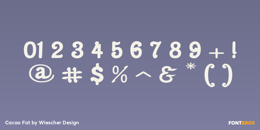 Cacao Fat Font Poster #1