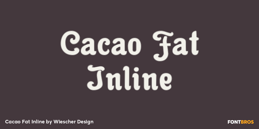 Cacao Fat Inline Font Poster #1