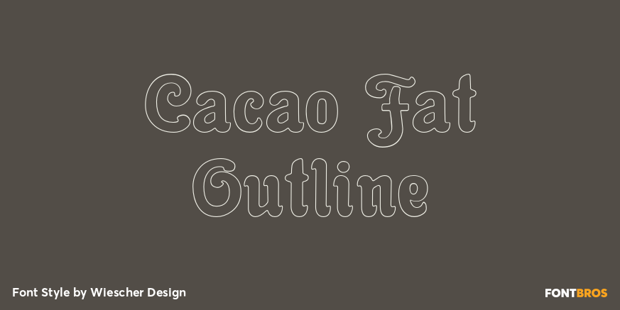 Cacao Fat Outline Poster