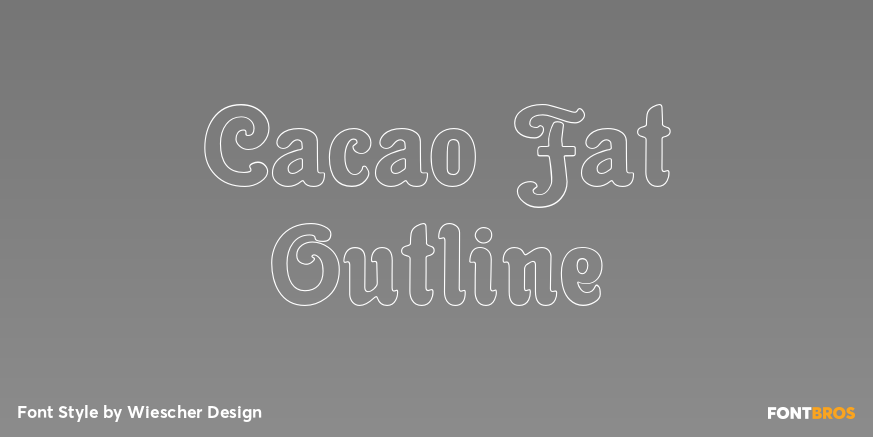 Cacao Fat Outline Poster