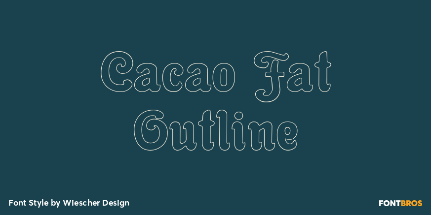 Cacao Fat Outline Poster