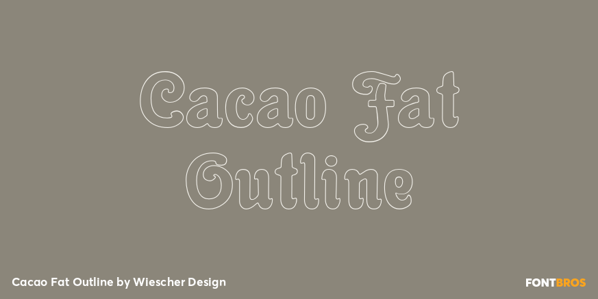 Cacao Fat Outline Poster