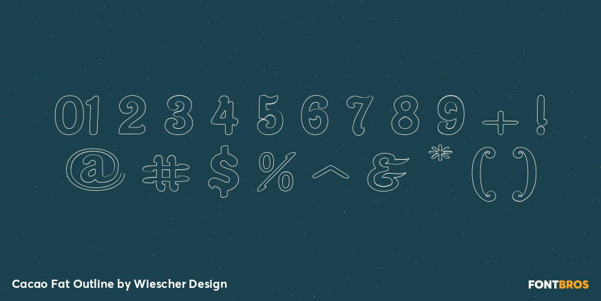 Cacao Fat Outline Font Poster #4