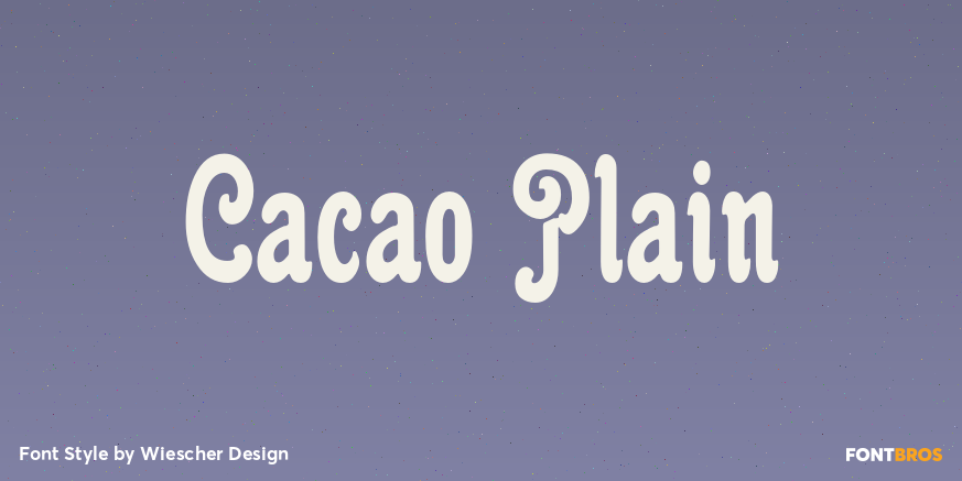 Cacao Plain Font Poster #1