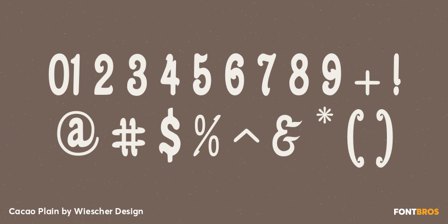 Cacao Plain Font Poster #1