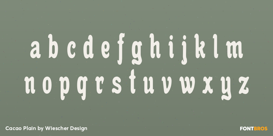 Cacao Plain Font Poster #1