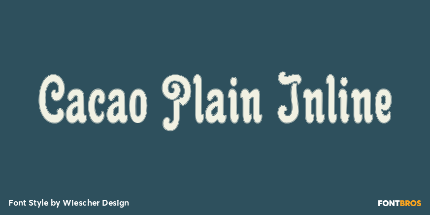 Cacao Plain Inline Font Poster #1