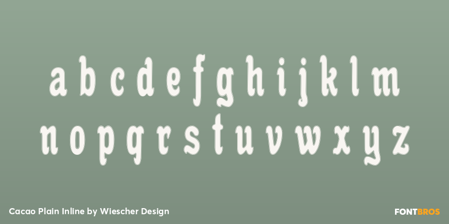 Cacao Plain Inline Font Poster #3