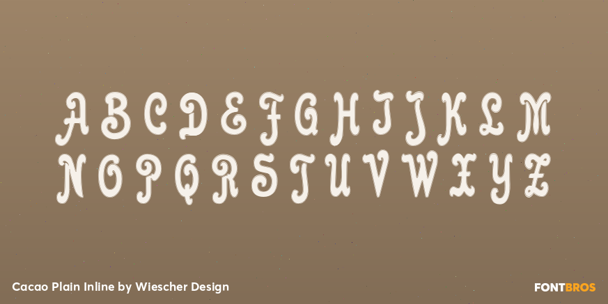 Cacao Plain Inline Font Poster #1