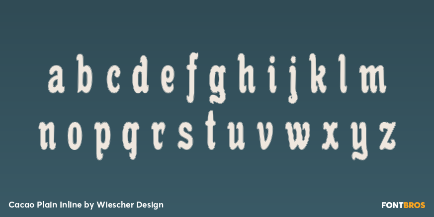 Cacao Plain Inline Font Poster #1