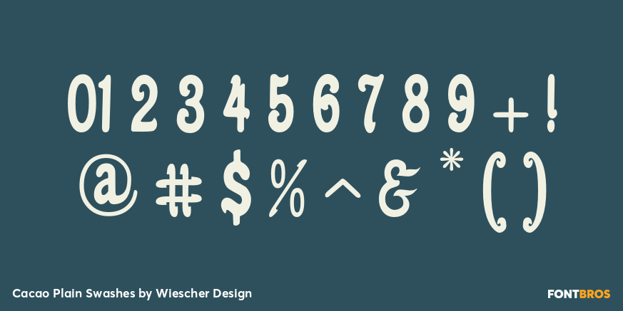Cacao Plain Swashes Font Poster #1