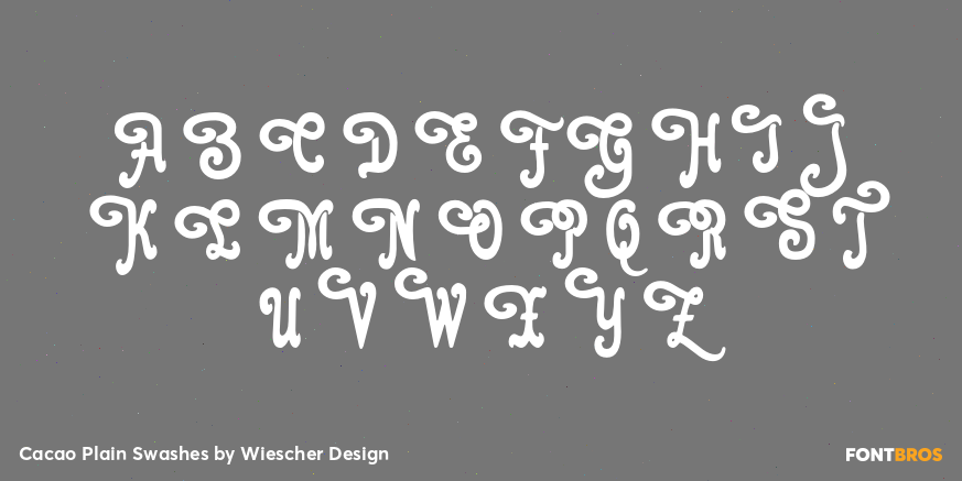Cacao Plain Swashes Font Poster #2