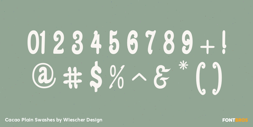 Cacao Plain Swashes Font Poster #4