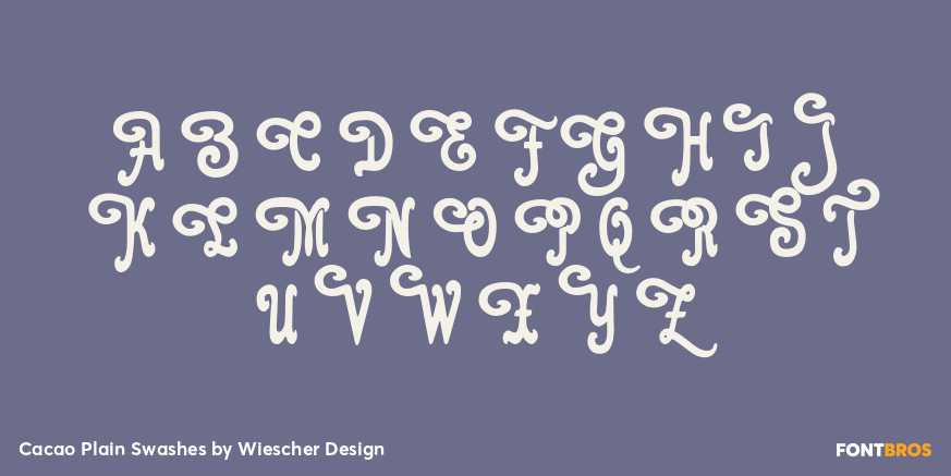 Cacao Plain Swashes Font Poster #1