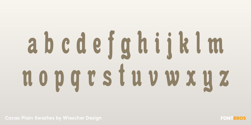 Cacao Plain Swashes Font Poster #1