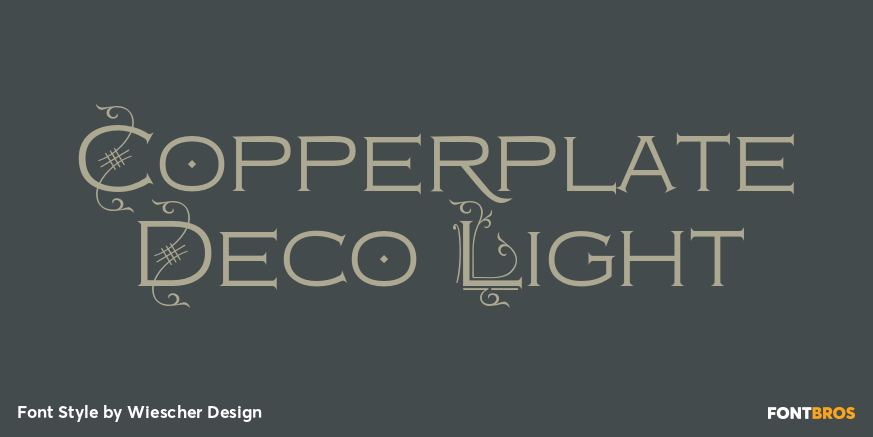 Copperplate Deco Light Font Poster #1