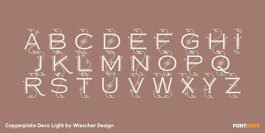Copperplate Deco Light Font Poster #2