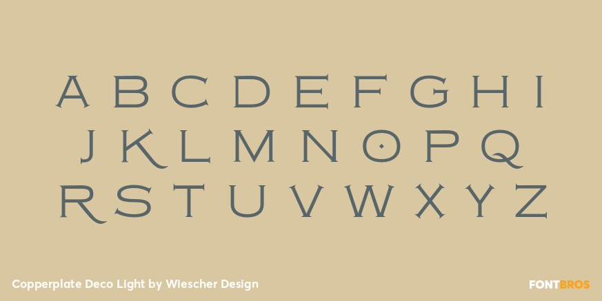 Copperplate Deco Light Font Poster #3