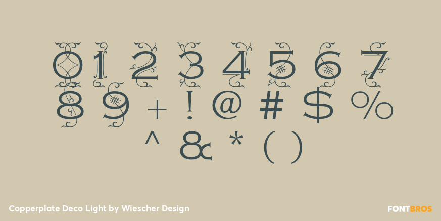 Copperplate Deco Light Font Poster #4