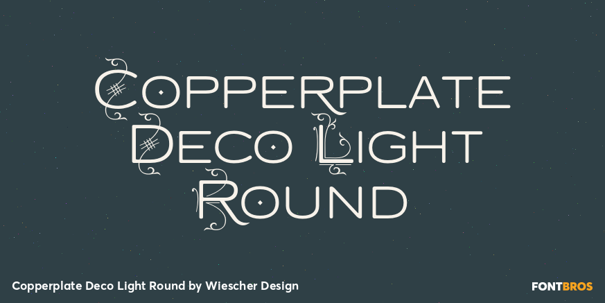 Copperplate Deco Light Round Font Poster #1