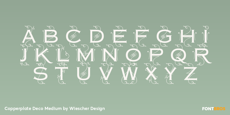 Copperplate Deco Medium Font Poster #1