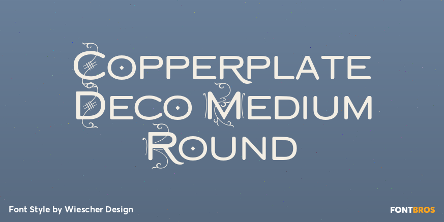 Copperplate Deco Medium Round Font Poster #1
