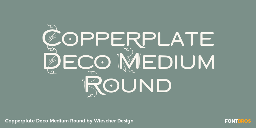 Copperplate Deco Medium Round Font Poster #1