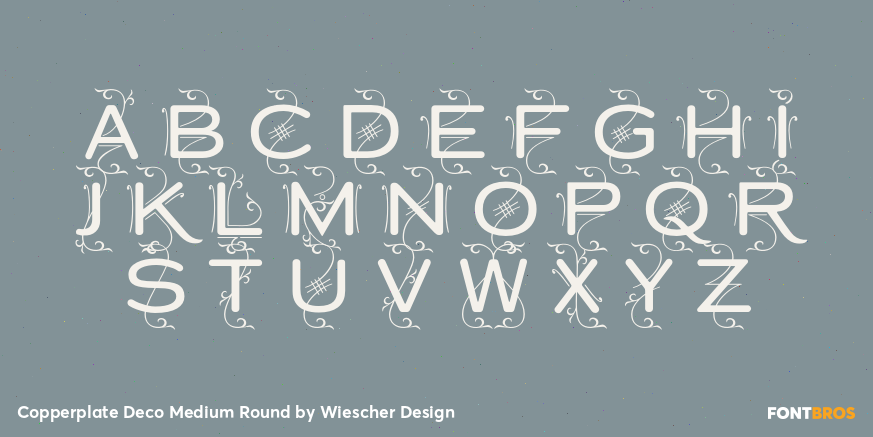 Copperplate Deco Medium Round Font Poster #2