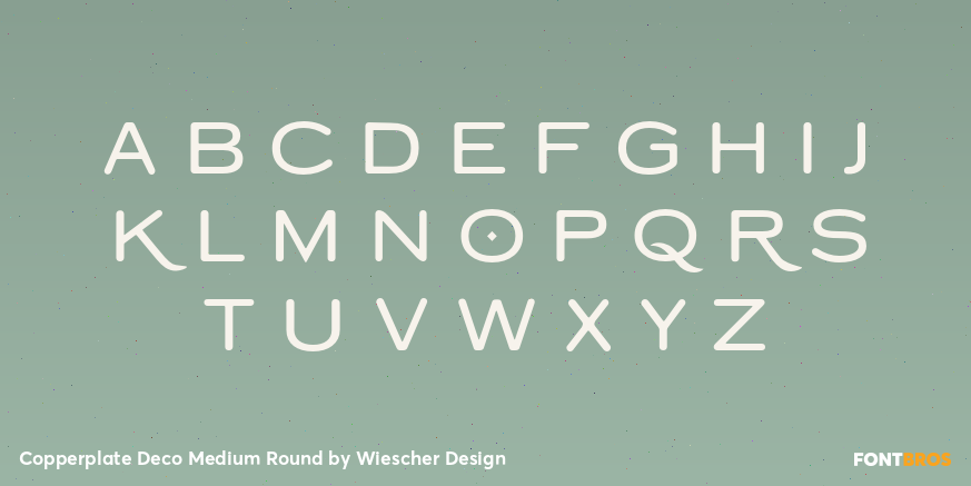 Copperplate Deco Medium Round Font Poster #3
