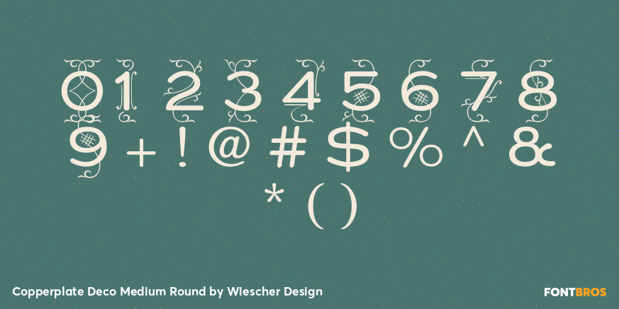 Copperplate Deco Medium Round Font Poster #4