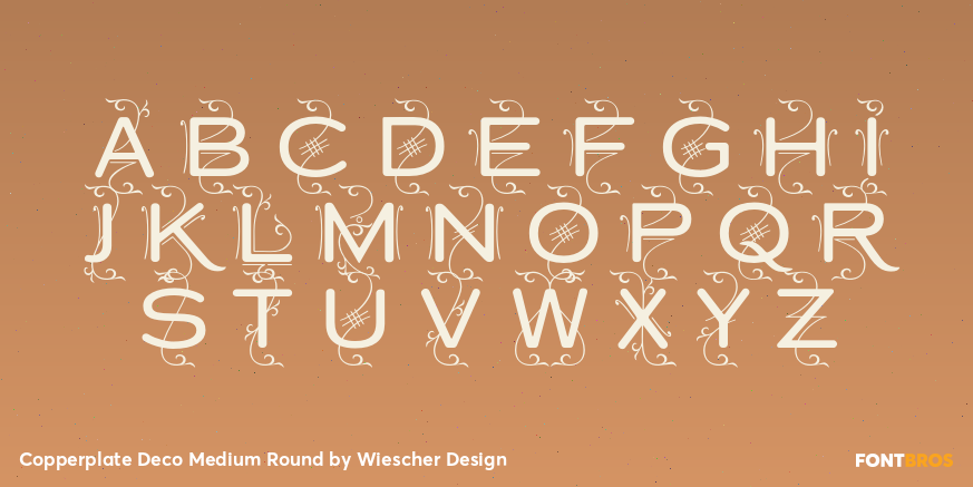 Copperplate Deco Medium Round Font Poster #1