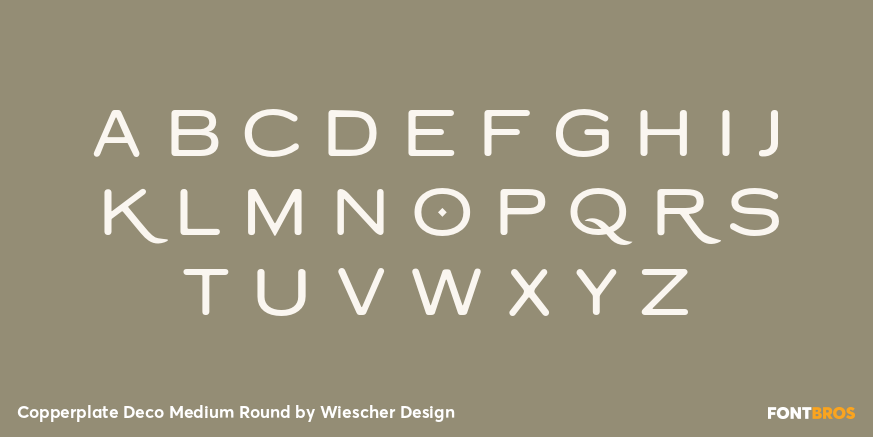 Copperplate Deco Medium Round Font Poster #1