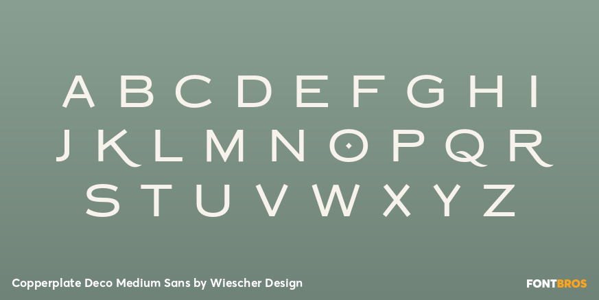 Copperplate Deco Medium Sans Font Poster #1