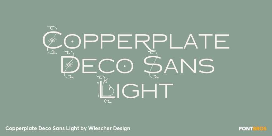Copperplate Deco Sans Light Font Poster #1