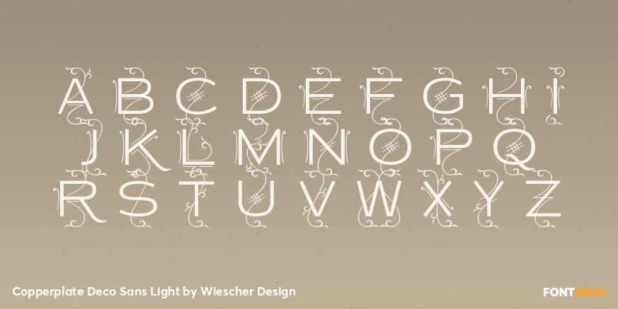 Copperplate Deco Sans Light Font Poster #2