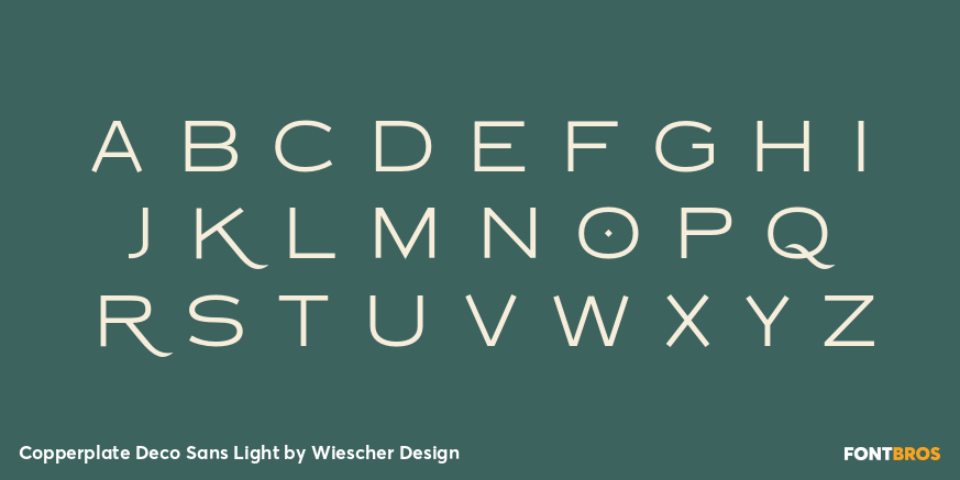 Copperplate Deco Sans Light Font Poster #3